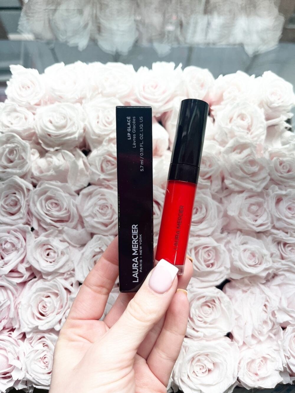 NEW Laura Mercier Lip Glacé Lip Gloss in 420 A La Fraise Red